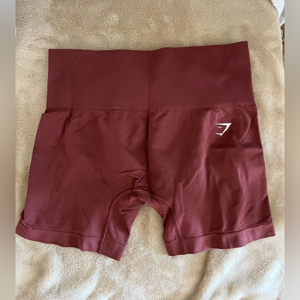 Women's Gymshark Burgundy Athletic Shorts